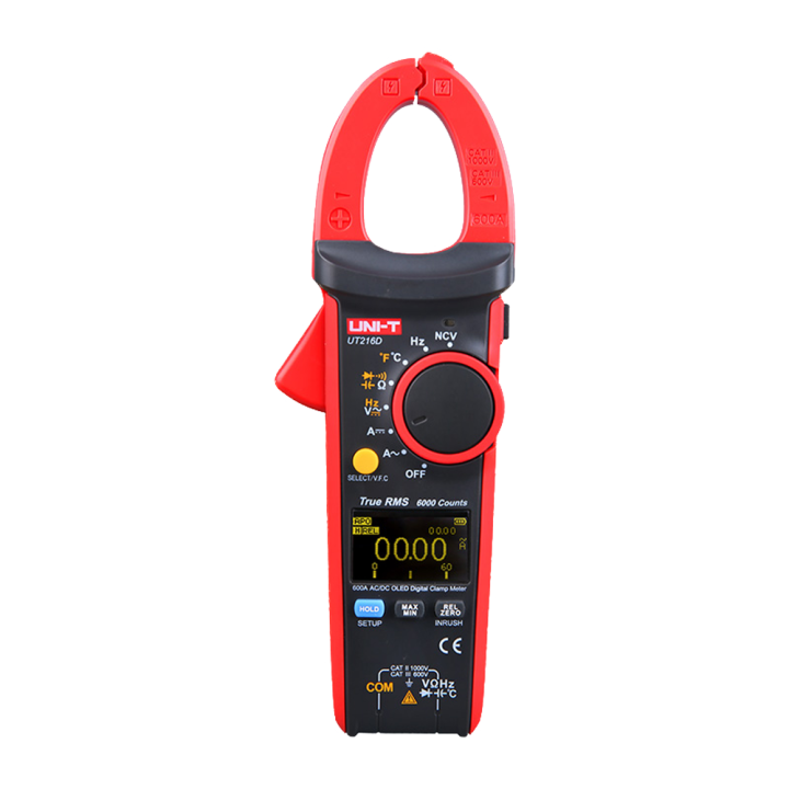 UNI-TREND UT216D True RMS 6000 loendab digitaalse klambrimõõturi vahelduv-/alalisvoolupinge voolu tester