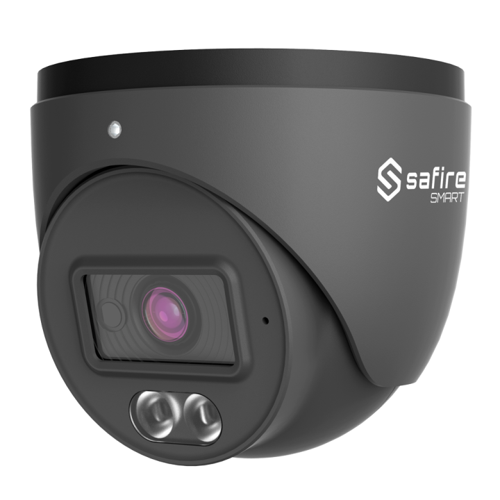 SAFIRE SMART SF-IPT010A-2B1-DL-GREY 2MP turret IP kamera ar Wi-Fi, PoE, IP67, dubultapgaismojumu