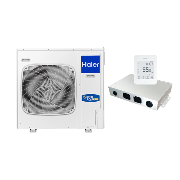 Haier Super Aqua AU082FYCRA(HW) – monoblokinis 7,8 kW šilumos siurblys su YR-E27 valdikliu ir ATW-A01 moduliu