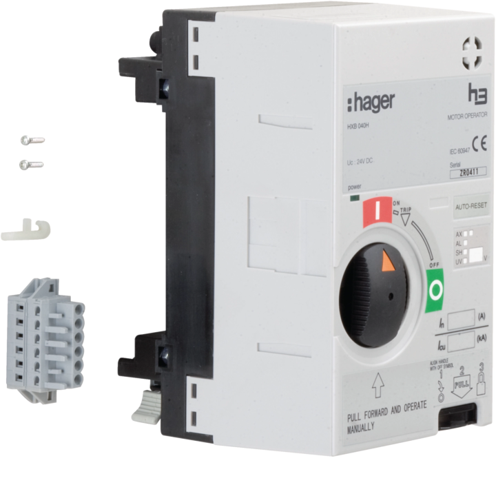 Hager HXB040H Motor operator x250 24V DC