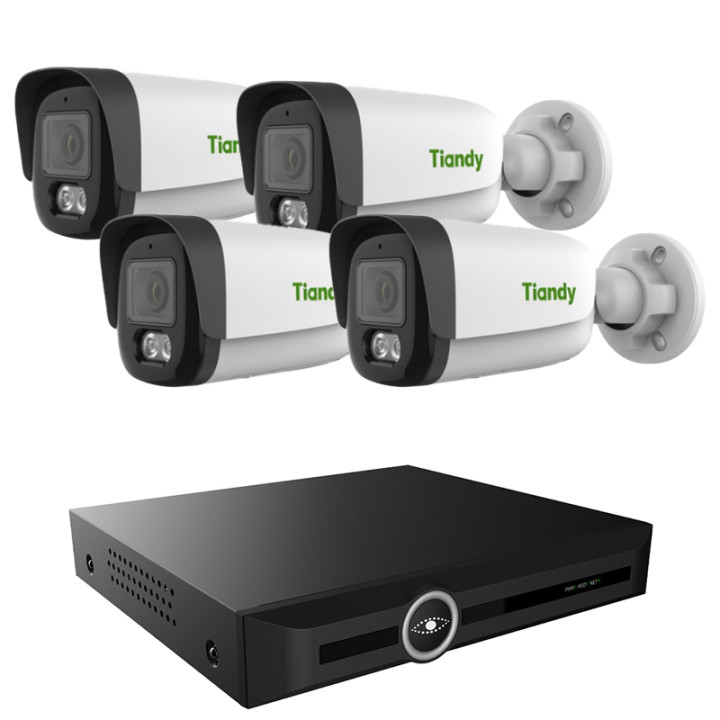 VidiLine KIT-8120-C38WQ-4 Комплект IP-видеонаблюдения с 4 камерами, 8 МП и 20-канальным видеорегистратором 4K