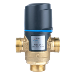 AFRISO ATM 343 – termostaatsegamisventiil, DN15, G 3/4", 35–60°C, Kvs 1,6 m³/h