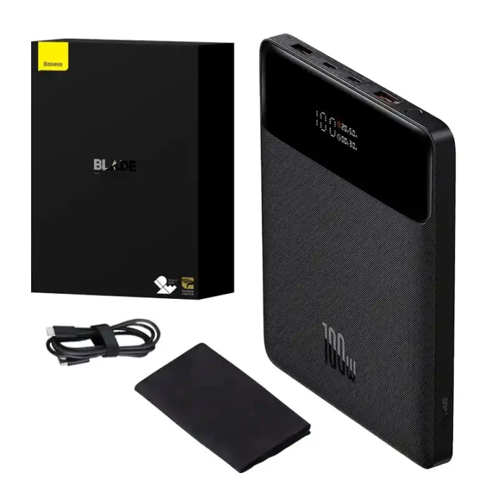 Powerbank Baseus Blade 20000mAh 2xUSB, 2xUSB-C + kaabel USB-C 100W (must)