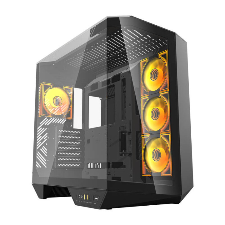 Компьютерный корпус Darkflash DY470 (черный) + 4 вентилятора