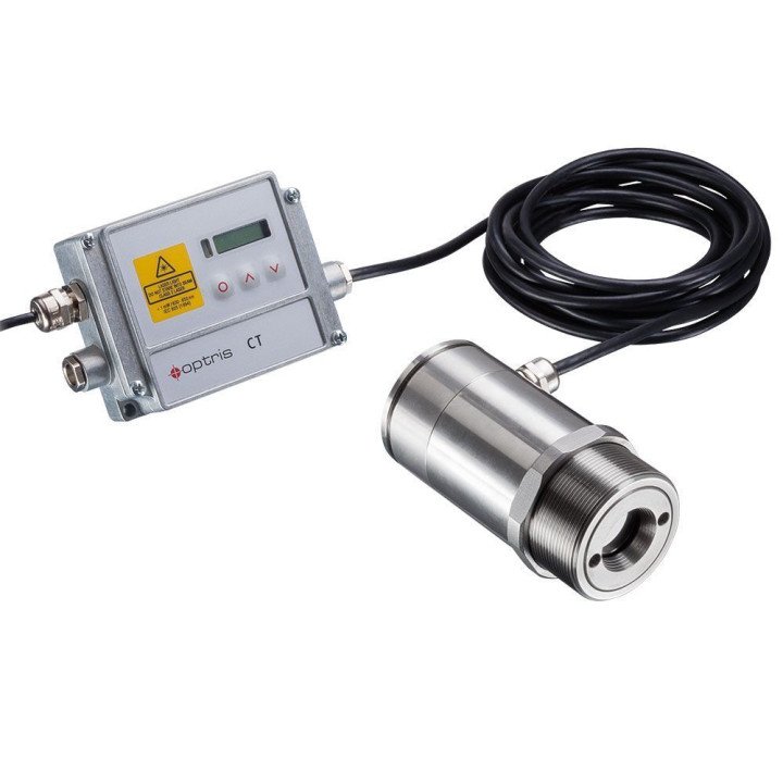 Infrared thermometer optris CTlaser MT for temperature measurement through flames