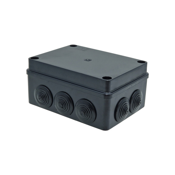 S-BOX box surface mounting IP65 150x110x70mm with glands black UV
