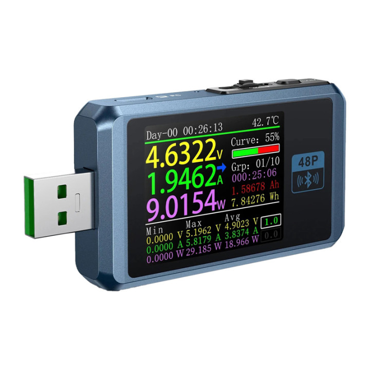 FNIRSI FNB48P BT USB-porttesteri Bluetoothilla