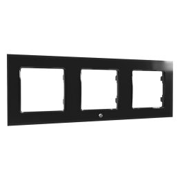 Shelly SH-WALL-FRAME-3-B умная рамка для настенного выключателя 3-клавишная Matter черный