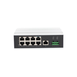 VidiLine ViDi-DF0801FE 8-porttinen PoE-kytkin, 80 W Budget, DIN-kisko, IP40