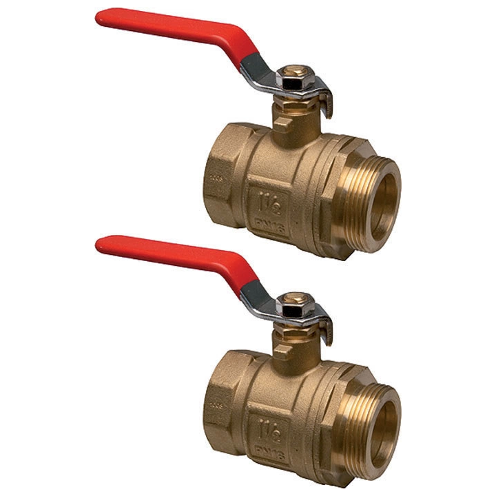 Uponor Magna palloventtiilisarja 2 kpl G 1 1/2 tuumaa