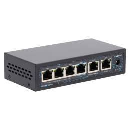 VidiLine VIDI-F0420F-EXT PoE lüliti 4x PoE 100Mbps 2x RJ45 100Mbps 60W