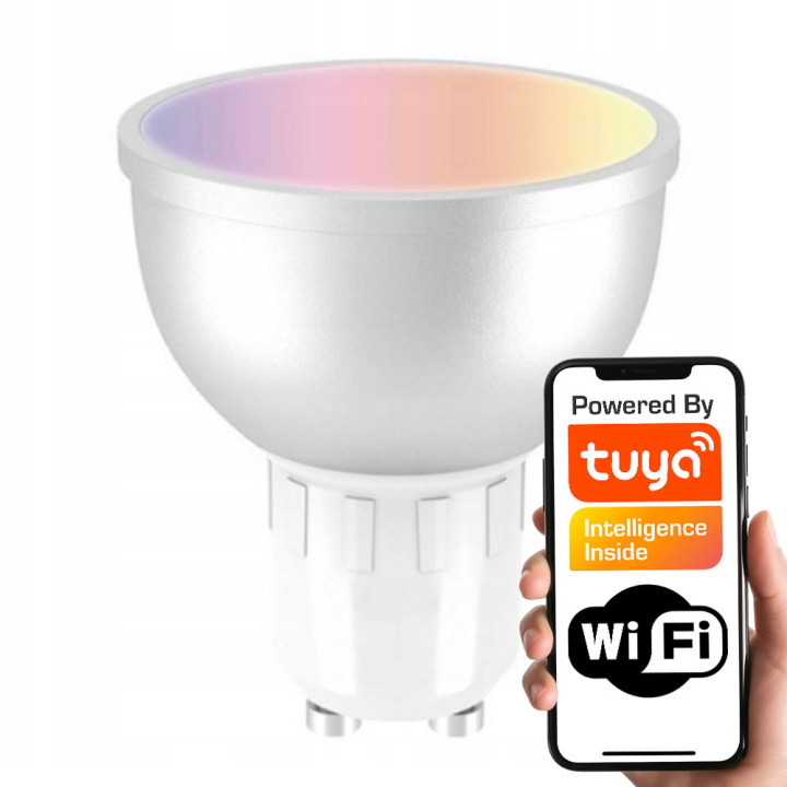 GU10 RGB+CCT WiFi TUYA LED spuldze