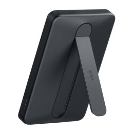 ESR Qi2 MagSlim 5000 mAh magnētiskā jaudas banka ar statīvu (melns)