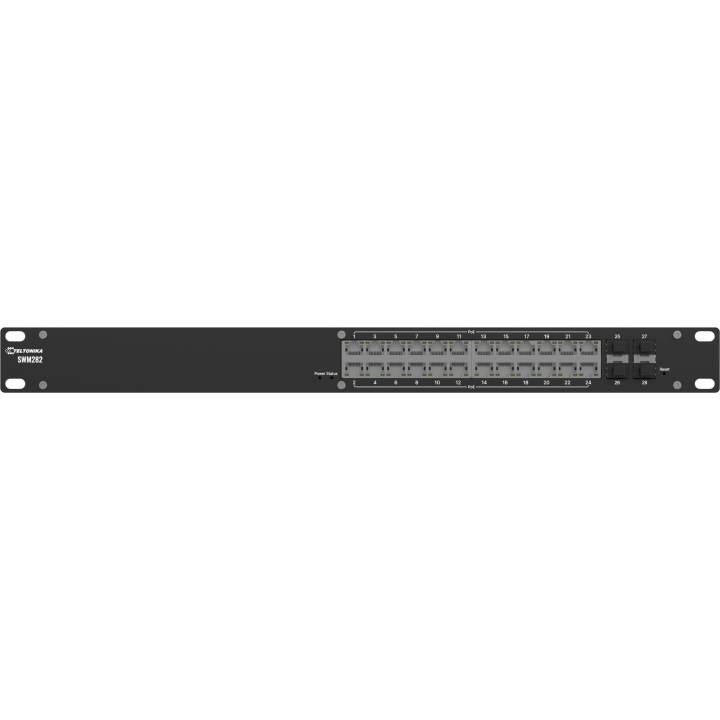 Teltonika SWM282 teollisuuskytkin 24xGE 4xSFP 24xPoE+ (SWM282000200)