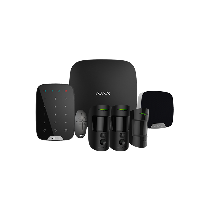 AJAX AJ-HUB2PLUSKIT-MP-PRO-B Smart Home Gateway Hub, Wi-Fi, 230 V kintamoji srovė, juoda