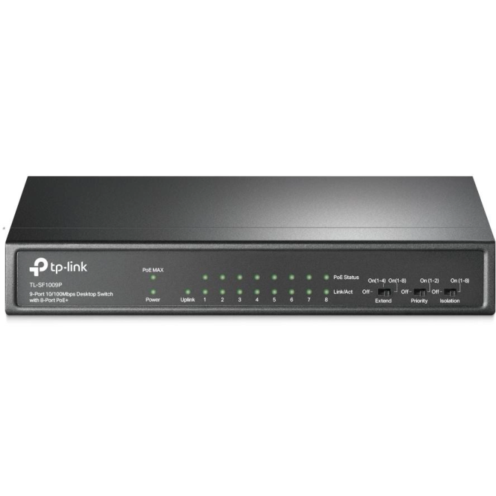 Perjunkite TP-Link TL-SF1009P 9 prievadų su PoE palaikymu