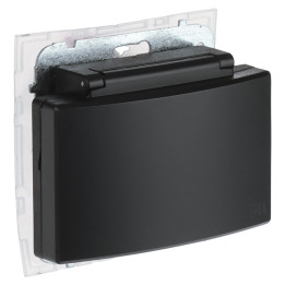 Elektro-Plast SANTRA/4145-19/EPN Divvietīgā sienas kontaktligzda 16A 230V IP44 balta