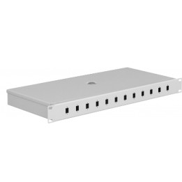Mantar :: Optisko šķiedru plākstera panelis Rack 19" 1U SC 12 Simplex