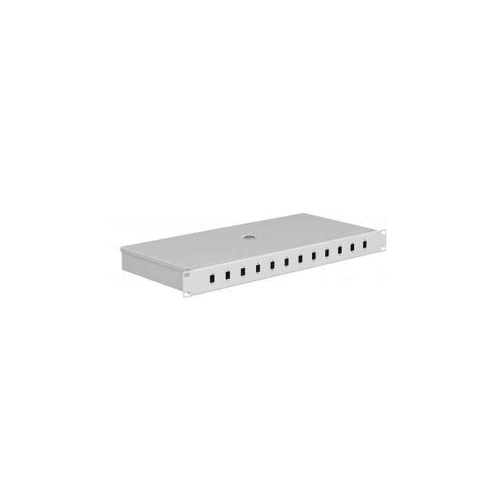 Mantar :: Optisko šķiedru plākstera panelis Rack 19" 1U SC 12 Simplex