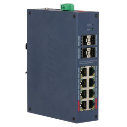 VALDOMAS POE PRAMONINIS KOMUATORIUS CHS4412-8GT-125 8 PRIEVADŲ + 4X SFP DAHUA