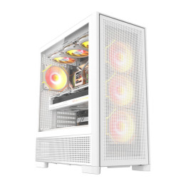 DarkFlash AIRNOVA kompiuterio dėklas (baltas) + 3 ventiliatoriai