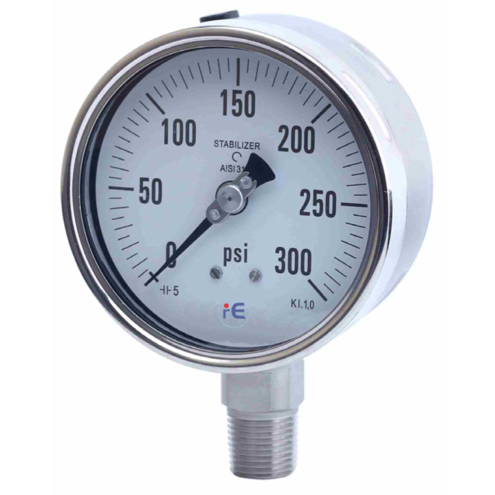 Remart Radial Manometer D63 0–4 Bar G 1/4" 1.6% Accuracy
