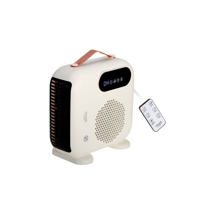 Adler LED Fan Heater with Remote Control | AD 7756 | Fan heater | 2000 W | Beige | IPX0