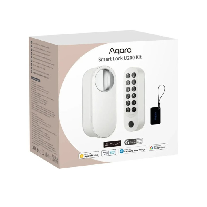 Aqara U200 smart retrofit door lock, Matter compatible, white