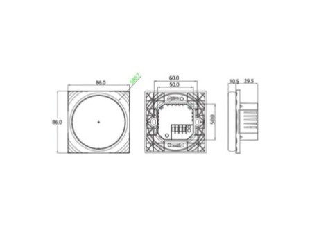 Smart LED katla termostats 5A, Melns