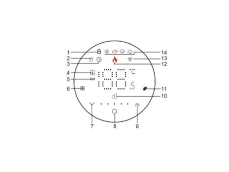 Smart LED katla termostats 5A, Melns