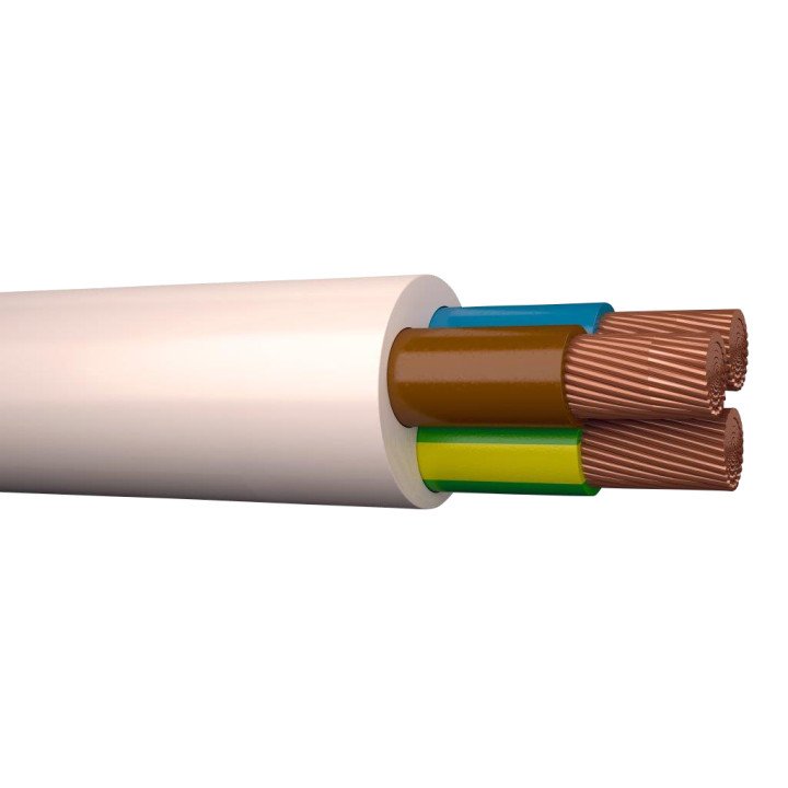 PRYSMIAN CEB986 Flexible Installation Cable H05VV-F 3G1 White 100m