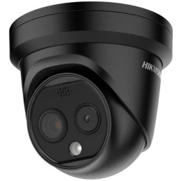 Hikvision DS-2TD1228-2/QA(BLACK) 4 MP termālā un redzamā IP kamera, 2.1/2.2 mm, PoE