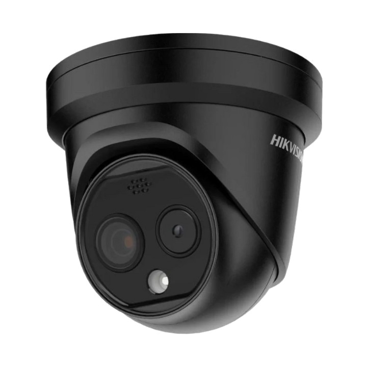 Hikvision DS-2TD1228-2/QA(BLACK) 4 MP termālā un redzamā IP kamera, 2.1/2.2 mm, PoE