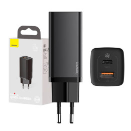 Kiirreisilaadija Baseus GaN2 Lite USB+C 65W EU (must)