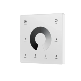 Mono nuotolinio valdymo pultelis Plonas baltas sieninis 4 zonų LED RF 2,4 GHz SD serija