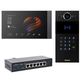 Akubela Video Intercom Kit PoE paneel Akuvox R20K + monitor PG71N-POE-EU
