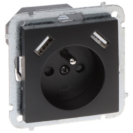 ÜHE PISAGA PISKKONNAGA USB-TOITEADAPTRIGA SANTRA/4188-19/EPN 230 V 16 A Elektro-Plast