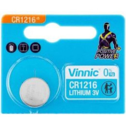 Vinnic CR1216 / DL1216/ ECR1216 3V 23mAh litija elektroniikka (elektroniikka) 1 gab.