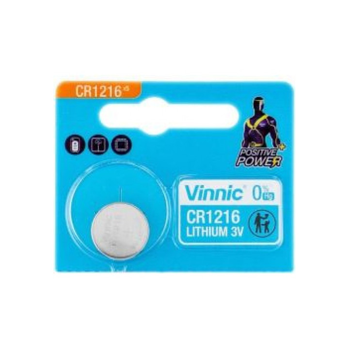 Vinnic CR1216 / DL1216/ ECR1216 3V 23mAh litija elektroniikka (elektroniikka) 1 gab.