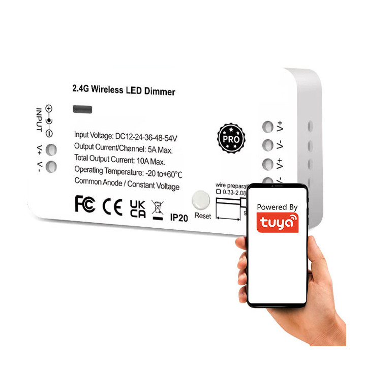 Išmanusis LED reguliatorius 12-54V GL ZigBee RF serija HUE TUYA Smart
