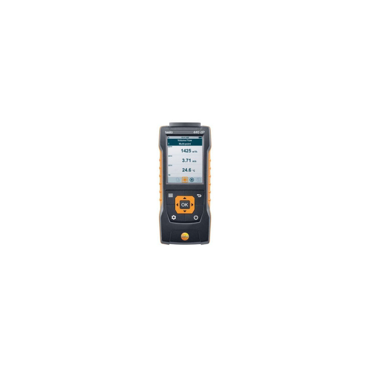 Gaisa ātruma un IAQ mērinstruments Testo 440 dP ar integrētu diferenciālā spiediena sensoru