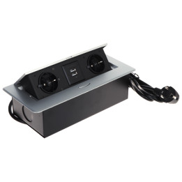 BALDŲ MAITINIMO PASKIRSTYMAS FPS-2S2U/KABELIS (2 IŠVESTYS + 2 USB)