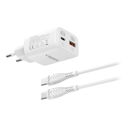 VEGER VG-TC101-Kit-45W1A1C 45W USB-C un USB-A ātrais lādētājs ar PD 3.0 viedtālruņiem un planšetēm