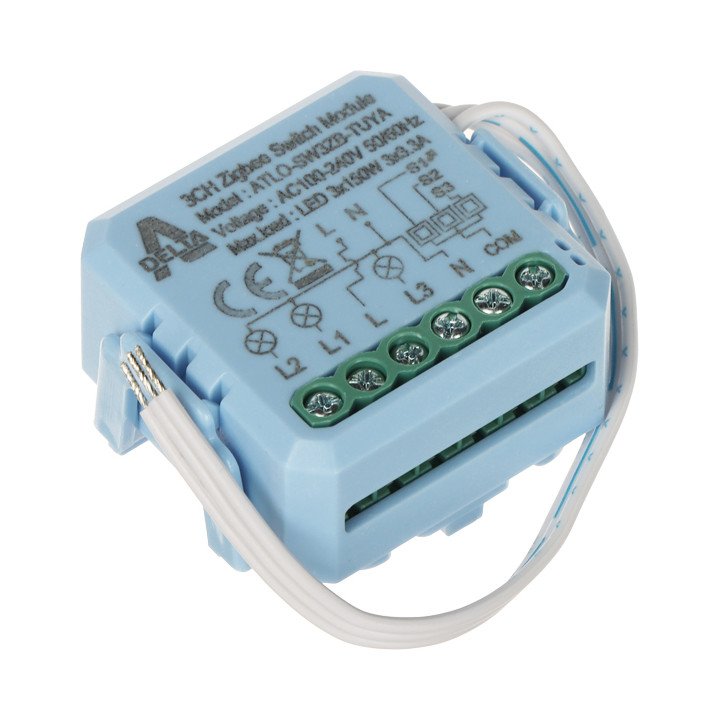 ATLO ATLO-SW3ZB-TUYA viedais releju modulis Zigbee Tuya Smart Life Alexa Google Home