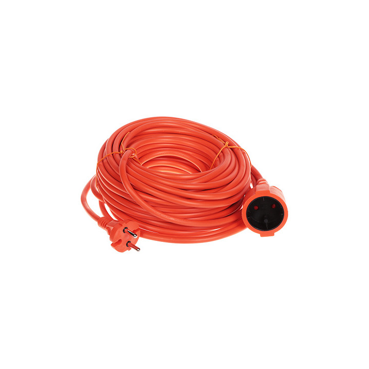 Pagarinātājs PS-2X1.5-20M/ORANGE 20m 2 kontaktligzdas 1,5mm² Oranžs