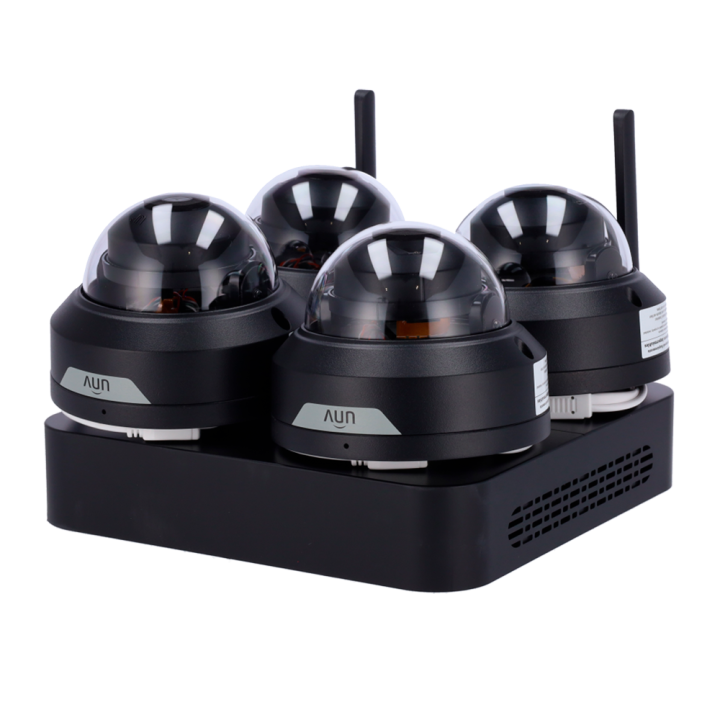 UNIVIEW EASY UV-KIT114-D42W-BLACK 4MP āra PoE IP kameras komplekts ar nakts redzamību