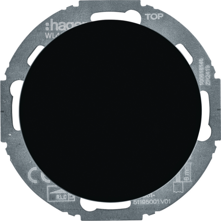 Hager WL4011BG universāls rotējošais dimmeris (R,L,C,LED) - melns stikls