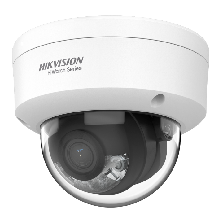 HIWATCH HWI-D149HA 2MP IP67 PoE kupolinė kamera su 30 m IR ir balta šviesa, 2,8 mm fiksuotu objektyvu, 120 dB WDR