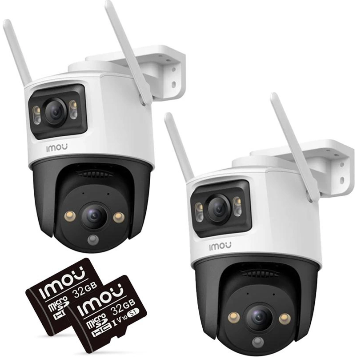 IMOU Cruiser Dual 10MP (5MP + 5MP) IP kameru komplekts 2 ar 32GB atmiņas kartēm