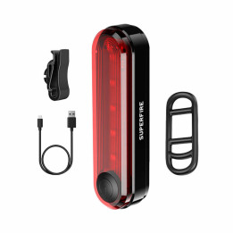 Superfire BTL01 pyörän takavalo, USB, 230mAh